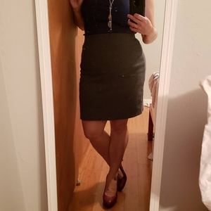 Dusty Blue Pointe Knit Petite Large Pencil Skirt